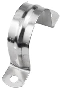 Lot de 100 colliers de serrage en U - 25 mm - En acier inoxydable 304 - Colliers de serrage pour tuyaux - Fixation des tuyaux de gaz, des tuyaux d'eau et des câbles