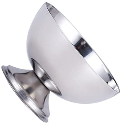 Warmhm Bicchiere Multiuso in Acciaio Resistente Tazza Insalatiera Piede Alto per Snack Gelato Dessert Frutta Cucina