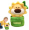 Dtaigou Hamster Plüschspielzeug, Hamster ausgestopftes Spielzeug,Sonnenblumenhamster Kissen mit Blumentopf | Tier Desktop Orament, Plushie Puppe für Wohnzimmer Schlafzimmerdekoration