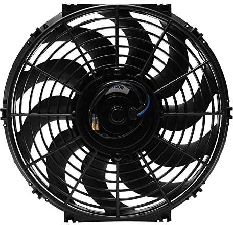 GLBMLMTHZP 12 Pouces Universel 1 2V 80W Kit de Montage Automatique de Ventilateur Automatique de Refroidissement électrique de Refroidissement Noir réversible Ventilateurs et Kits