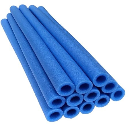 12 x Trampolin Schaumstoff Rohre Polster, 40cm Tr-ampolin Stangenschutz, Wetterfest & Stoßdämpfend Schaumstoffrohre, Tra-mpolin Schaumstoff Abdeckung, Tra mpolinzubehör