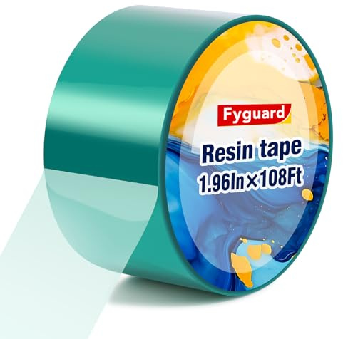 Fyguard Epoxidharz Klebeband 50 Mm X 33 M, Hitzebeständig, Pet | Rückstandsfrei Ablösbar, Wasserfest, Bis 220 °C, Für River Tables, Löten, Sprühlackierung