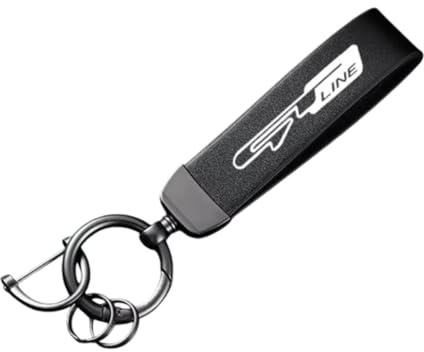 Porte-clés de Voiture pour Peugeot GT Line 3008 206 5008 208 408 407 107 307, Clé de Voiture Cuir Anti-Perte Cadeau Pratique Key Voiture Accessoires,A