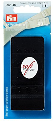 Prym Bra Extender Hooks, 86 Polyamide/14 Percent Elastane, Black, 9.3 x 5.7 x 2.1 cm