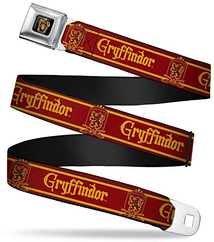 Buckle-Down unisex adult Buckle-down Seatbelt Harry Potter Whp056 Belt, Multicolor, 1.5 Wide - 24-38 Inches in Length US