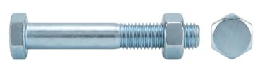 15x ART 89601 Baubolzen mit Mutter CE 4.8 M 16 x 420 galvanisch verzinkt gal Zn S