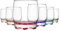 6x Multicolour 290ml Adora Tumbler Glasses - Stemless Kitchen Water Whiskey Wine Gin Juice Cocktail Drinking Glass Set - By LAV