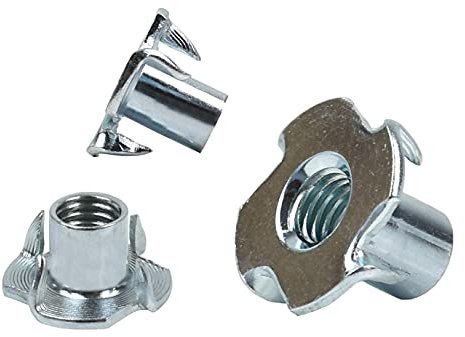 woplus Einschlagmuttern Einschlagspitzen 4 Spitzen Einschlaggewinde M6 x 12mm (50 Stück, M6 x 12mm)