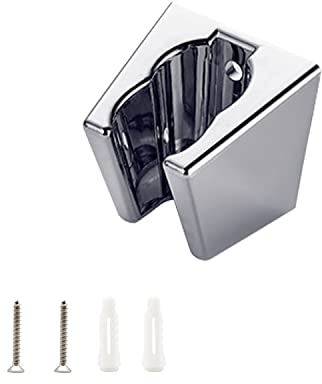 Brausehalter, KINHARD Silber Handbrause Halterung, Duschkopfhalterung mit Schrauben, Zwei Kartensteckplätze, Kompatibel mit den Meisten Duschen