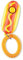 Brightkins Smarty Pooch Training Clicker: Hot Dog, Training Clicker für Hunde mit flexiblen Armband, Hundetraining und Verhalten Lösungen, 1 Stück