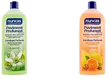 Nuncas Pavimenti Profumati Detergente Neutro Igienizzante Zagara - 1L & Pavimenti Profumati Agrumi - 1L