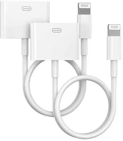 Apple MFi Certified Lightning Converter, 2 Pack - 8 Pin Male to 30 Pin Female, Compatible iPhone 14-7
