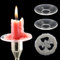 LYFOOHEART 2-Pack Tempered Glass Bobeches, Heat Resistant Candle Drip Catchers, Candlestick Wax Stopper, Candle Ring for Candle Holders & Chandeliers