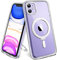 Cyberowl für iPhone 11 Pro Max Handyhülle - Magnetischer Ständer, Ringhalter, kompatibel mit MagSafe, Fallschutz in Militärqualität, klare iPhone 11 Pro Max Hülle 6,5 Zoll für Frauen Männer