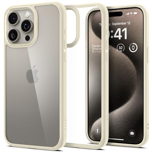 Spigen Ultra Hybrid Case Compatible with iPhone 15 Pro Max - Mute Beige