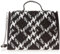 KARL LAGERFELD Damen Charlotte Satchel Umhängetasche, Schwarz/Weiß Hahnentritt