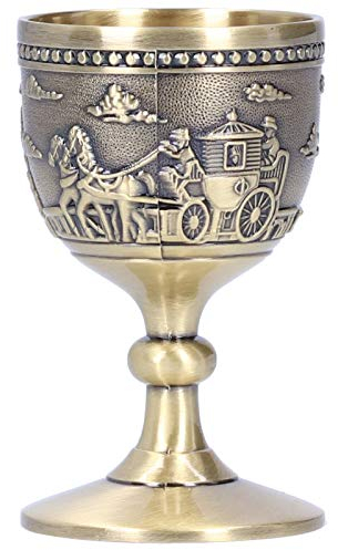 Copa De Cáliz Vintage, Copa De Vino Pequeña, Copa De Vino Blanco Hecha A Mano Retro De Aleación De Zinc Adorno Casero Vintage Para Cócteles Cerveza Vino Whisky, Un Regalo Para Los Amantes De La Bebida