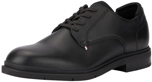 Tommy Hilfiger Herren Derby Schuh Flexible Leather aus Narbenleder