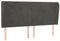 QJBSAVVA Bettrückwände Headboard for Bed Headboard Bett Rückwand - Kopfteil mit Ohren Dunkelgrau 203x23x118/128 cm Samt für Bett Gästezimmer Schlafsäle Dekoration