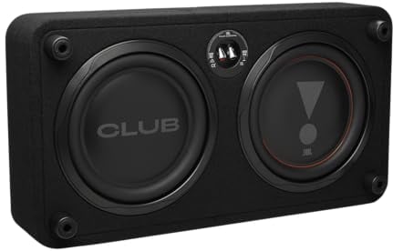 JBL Club 1000SSL - Subwoofer passivo da 10, alloggiamento piatto chiuso con membrana passiva, robusto e salvaspazio, 1200 W, passivo con driver in alluminio per bassi precisi