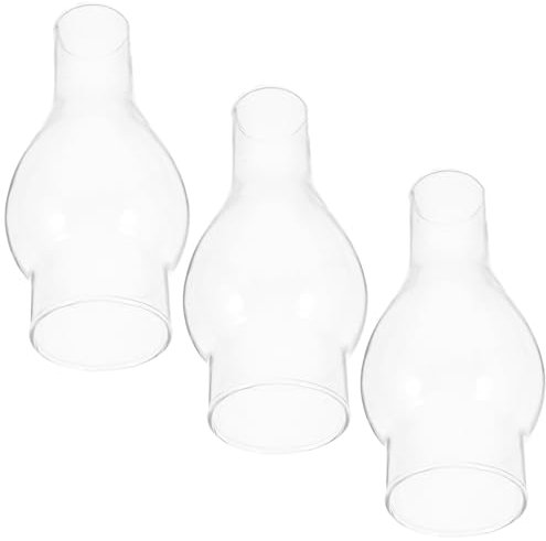 Operitacx 3 Stück Klarer Glas Öllampenzylinder Ersatz 35mm Mit Windfester Konstruktion Zubehör Für Petroleumlampen Notbeleuchtung