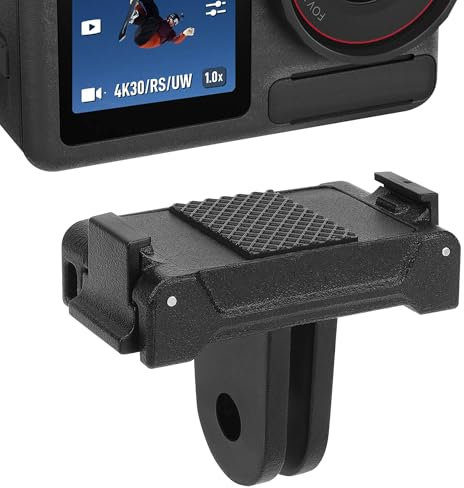 GEEKRIA Magnetic Adapter Mount Compatible with DJI Osmo Action 5 Pro, 4, 3 Action Camera, Quick Release Adapter Accessories Suitable for Tripod, Selfie, Vlogging (Black)