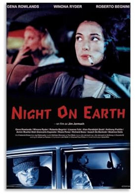 Filmposter, Motiv: Nacht auf Erde, dekoratives Gemälde, Leinwand, Wandposter und Kunstdruck, modernes Familienschlafzimmer, Dekoration, Poster, 60 x 90 cm