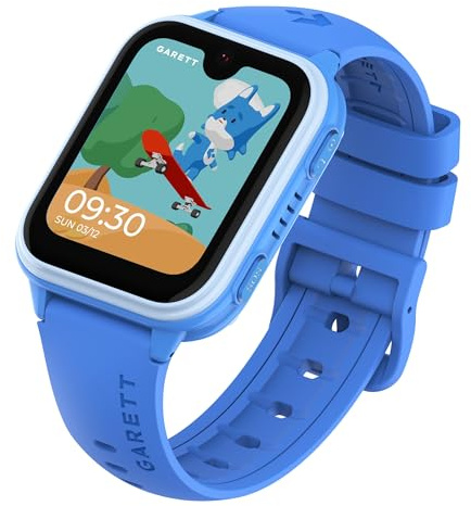 Garett Smartwatch Kinder Mädchen Jungen - 1,78″ - 4G LTE Face Unlock - GPS Videoanruf SOS - Vibe Blau