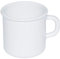 Riess, 0221-033, Emaille Topf mit Bördel, Kaffeebecher, Durchmesser 8cm, 0.375 Liter Inhalt, 3/8 Liter, LBH 11,1x8,8x8,4cm, Gew. 0,192kg (WEISS)