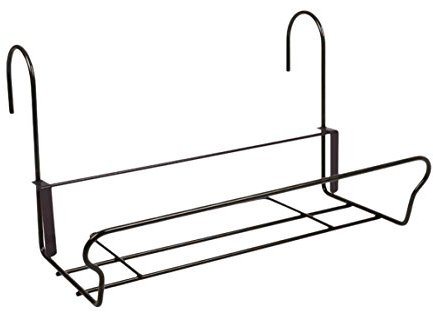 H.G. - Soporte Universal para Jardinera para balcón, con Ganchos de Seguridad, Color Negro