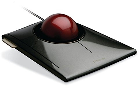 Kensington SlimBlade Mouse - Wired Ergonomic TrackBall Mouse for PC, Mac and Windows with Scroll Ring, Ambidextrous Design and Optical Tracking - Red (K72327EU)