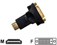Joujye HDMI auf DVI-D Adapter/HDMI Stecker auf DVI-D Buchse/Vergoldet/HDCP/Entspricht 1.3c Standard