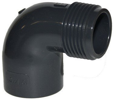 Coude en PVC 90° d 63 mm x 2