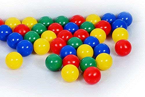 koenig-tom Bällebad24-100 Bälle 8cm Ø, in der Kindergarten & Gewerbequalität Babybälle Plastikbälle ohne gefähliche Weichmacher