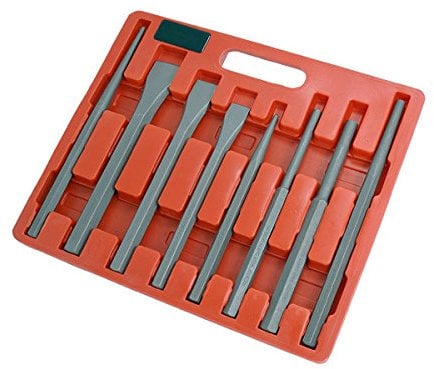 Neilsen CT1041 8-Piece Punch and Chisel Set – Includes Cold Chisels, Centre Punch, Pin Punches, and Taper Punches – Precision Ground, Heat-Treated, and Drop Forged for Heavy-Duty Use