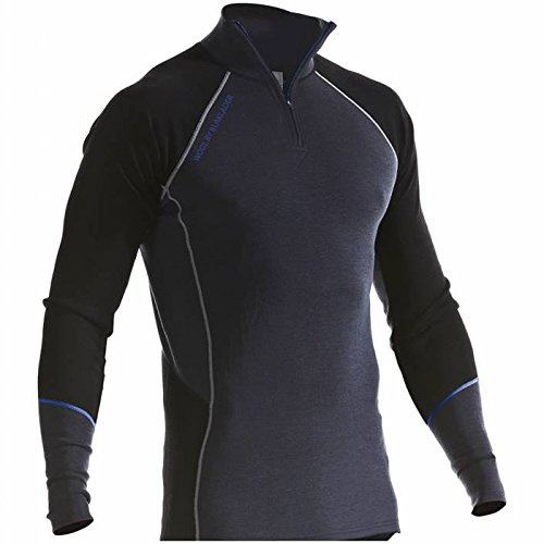 Blakläder 4899173296994XL Zippkragen-Unterhemd Warm in grau, Mittelgrau/Schwarz