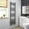 iBathUK | 1600 x 450 Anthracite Straight Heated Towel Rail Bathroom Radiator