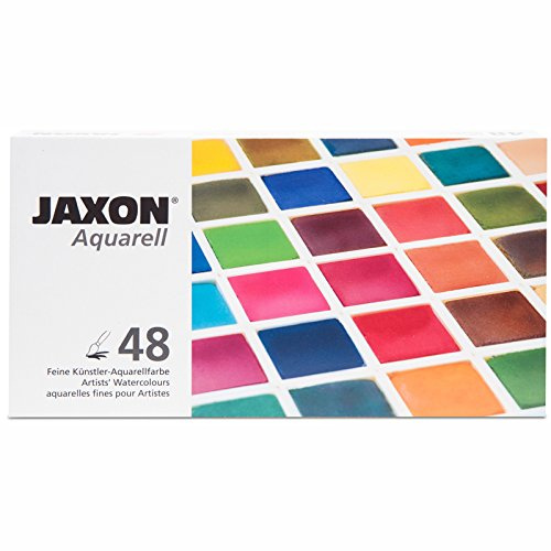 CREATIV DISCOUNT NEU Jaxon Aquarellfarben-Set 48 halbe Näpfe
