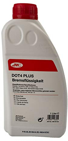 JMC Bremsflüssigkeit DOT4 Plus 1 Liter: 5585211, für hydraulische Bremsen und Kupplungen, 1000 g, guter Korrosionsschutz bei hohen Temperaturen