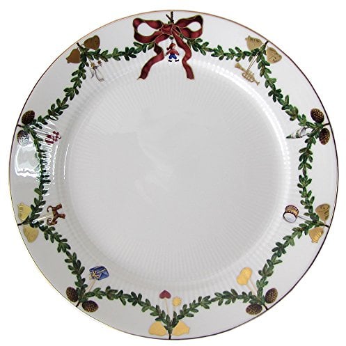 Royal Copenhagen 1017457 Star Fluted/XMAS Teller flach 27cm, Porzellan, Mehrfarbig