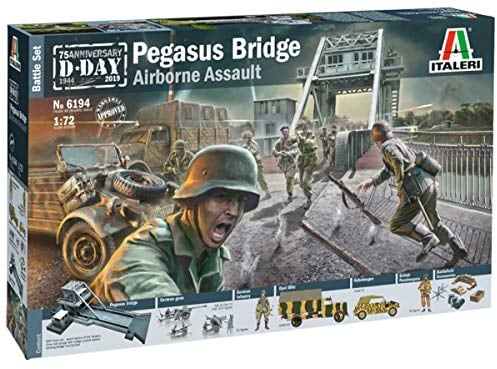 Italeri 6194 - 1:72 Battle-Set-Pegasus Bridge, Modellbau, Bausatz, Standmodellbau, Basteln, Hobby, Kleben, Plastikbausatz, Unlackiert