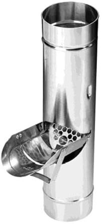Fallrohrklappe Regenrohrklappe Titanzink 80 mm mit Sieb