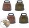 unbrand FAFAHOUSE Kleiner Messingglocke, Kuh, Pferd, Schaf, Weide, Kupferglocken, Rinderbaum, Tiere, Laute Bronze-Glocke, Diebstahlschutz für Haustiere, 4 Stück