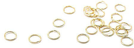 Vintageparts Biegeringe aus Messing mit 18k Gold beschichtet 5mm 20 Stück zum Schmuck selber basteln Mädchen Damen Unisex