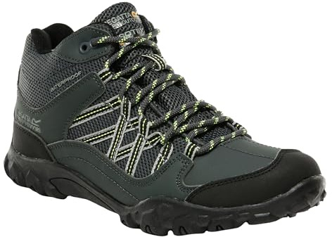 Regatta Edgepoint Mid Junior Wanderschuhe, Briar Electric Lime, 32 EU