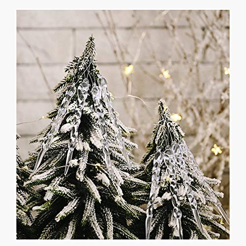 TIREOW 12 Stück Klar Acryl Verdreht Eiszapfen Ornament, Klare Kunststoff Eiszapfen Tropfen Ornamente Für Weihnachtsbaum Eiszapfen Hängen Für Garten Party Hochzeit Weihnachtsbaum Dekoration