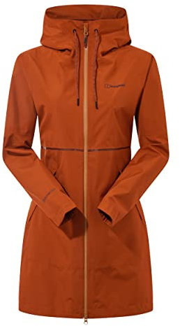 Berghaus Damen Rothley Gore-Tex Wasserdichte Shell Jacke, anpassbarer, bequemer, umweltfreundlicher Mantel, schwarz, Beige, 34 EU