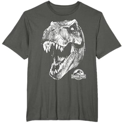 Jurassic Park T-Rex White Head Roaring Maglietta