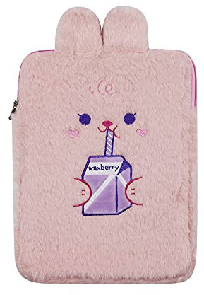 RARITYUS Laptop-Hülle, 22,9 - 27,9 cm, Plüsch, niedliches Kaninchen, iPad-Schutzhülle, Tablet-Abdeckung, Notebook-Aufbewahrungstasche für Frauen und Mädchen