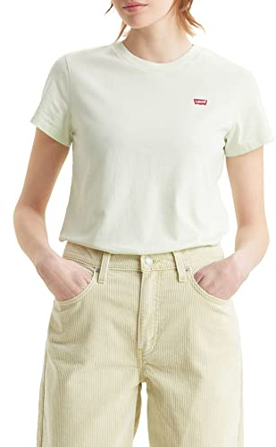 Levi's Women's The Perfect Tee- Chesthit Logo T-Shirt, Meadow Mist, XXS